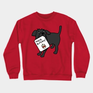 Cute Puppy Dog says Happy Birthday Crewneck Sweatshirt